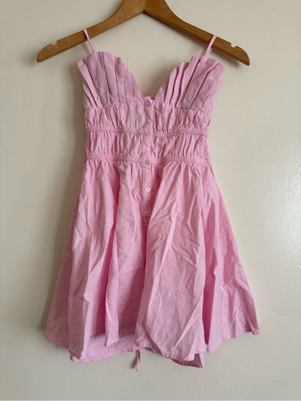 SNDYS Mahalia Sweetheart Pink Mini Dress with Spaghetti Straps - Picture 4 of 11